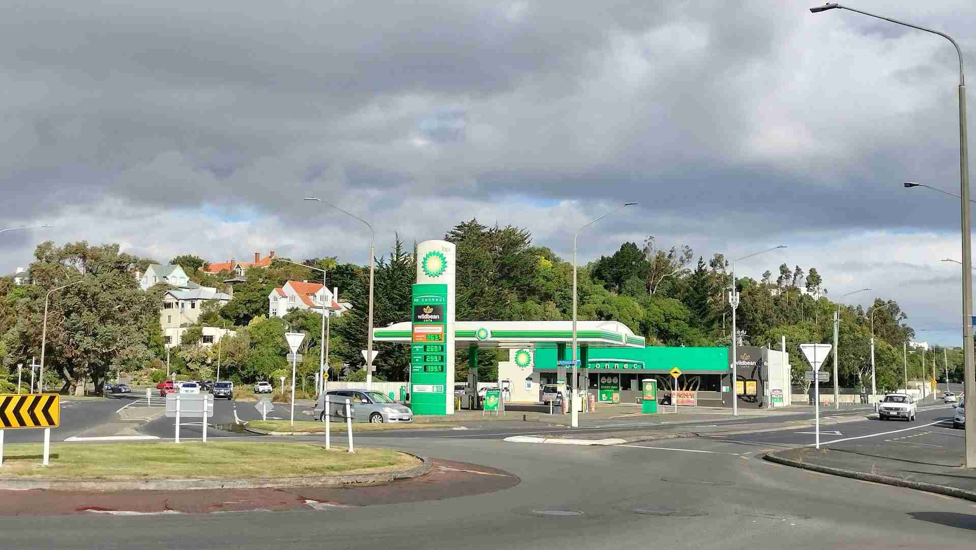 A BP petrol station in Andersons Bay, Dunedin, New Zealand