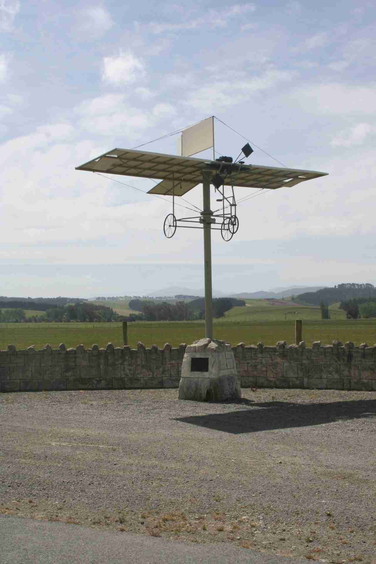 The Richard Pearse monument at Waitohi, South Canterbury