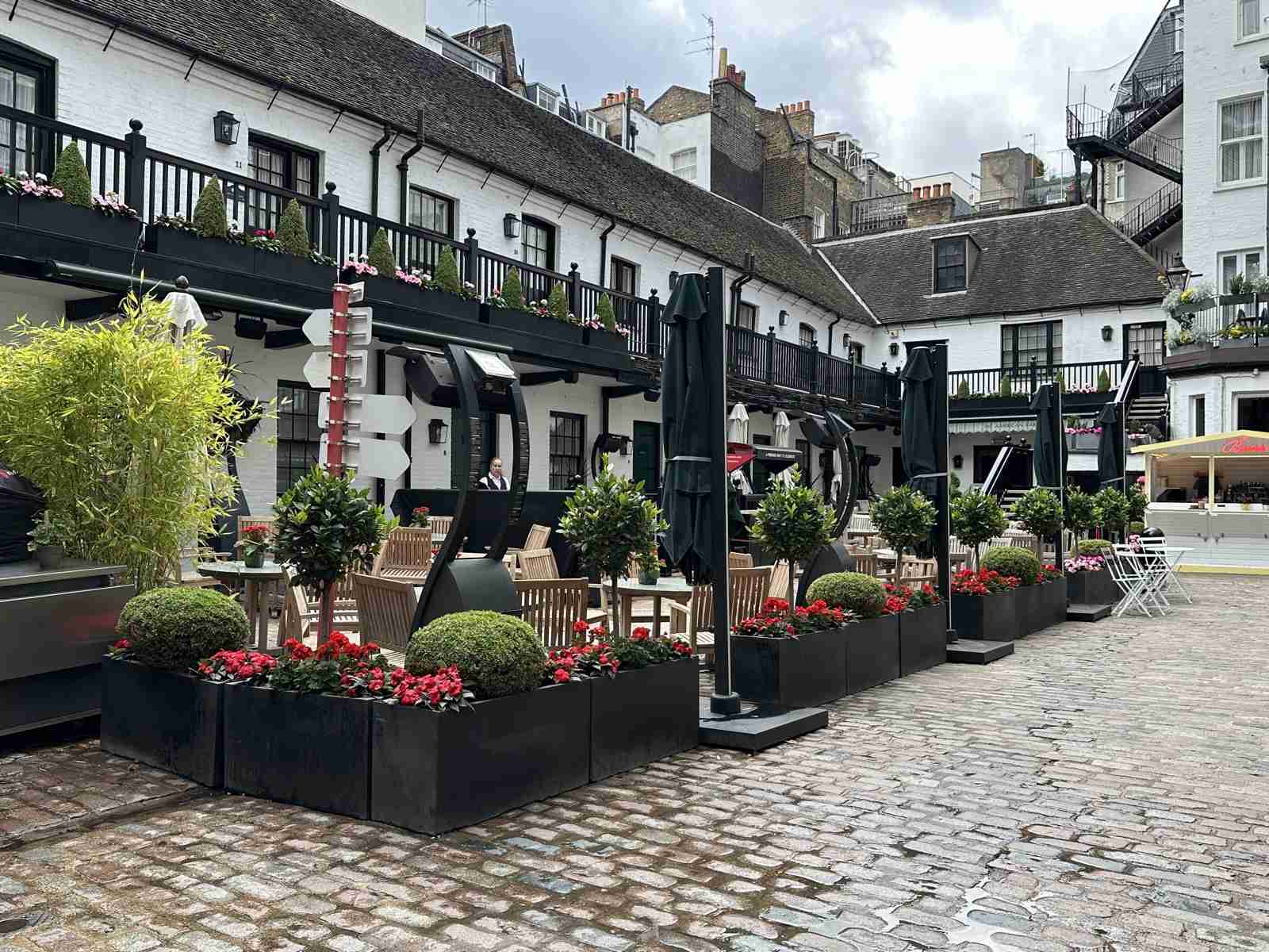 Exterior of the Stafford Hotel in St James's Place, London.