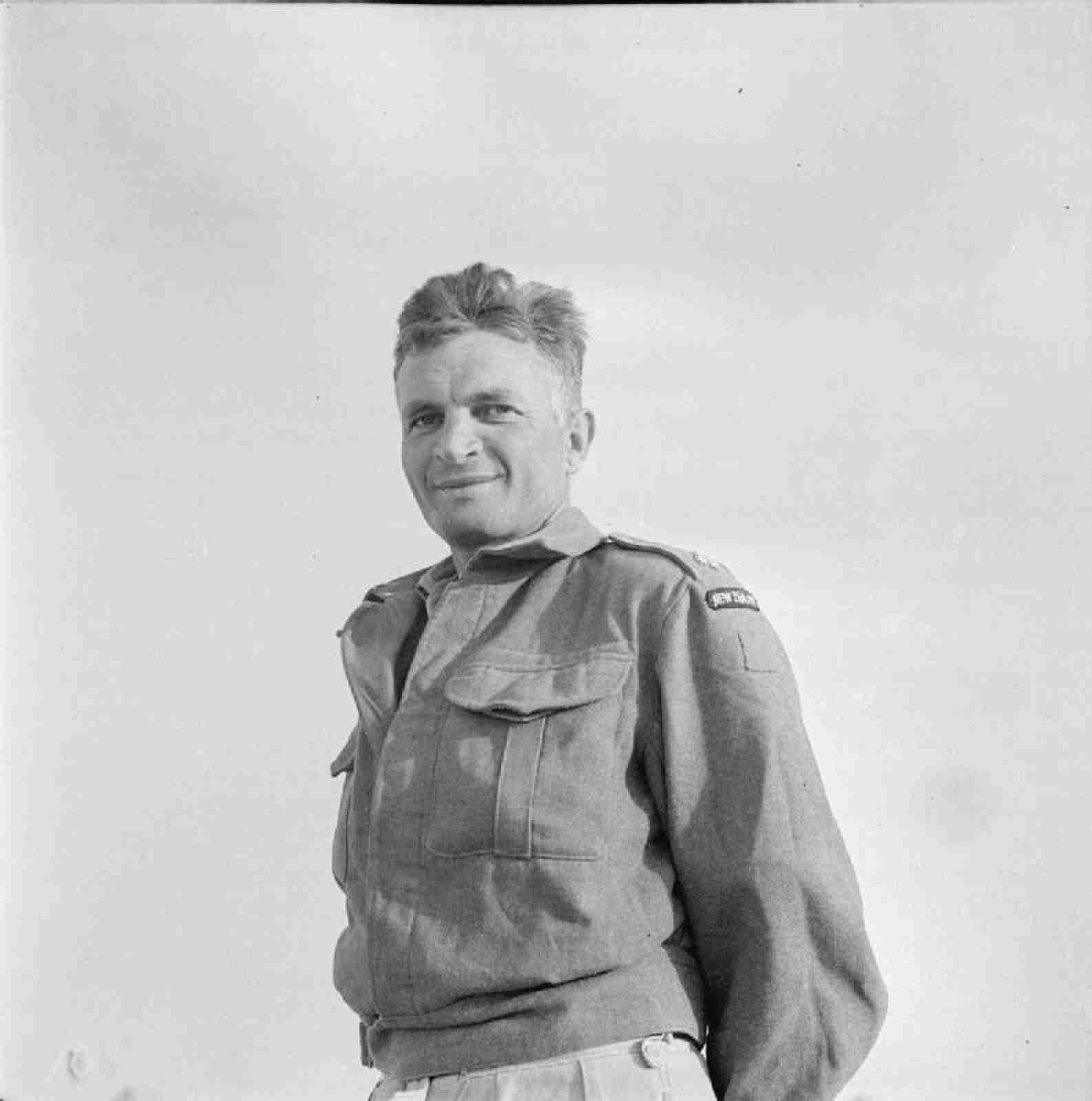 Charles Upham photographed in the Western Desert, 1941.