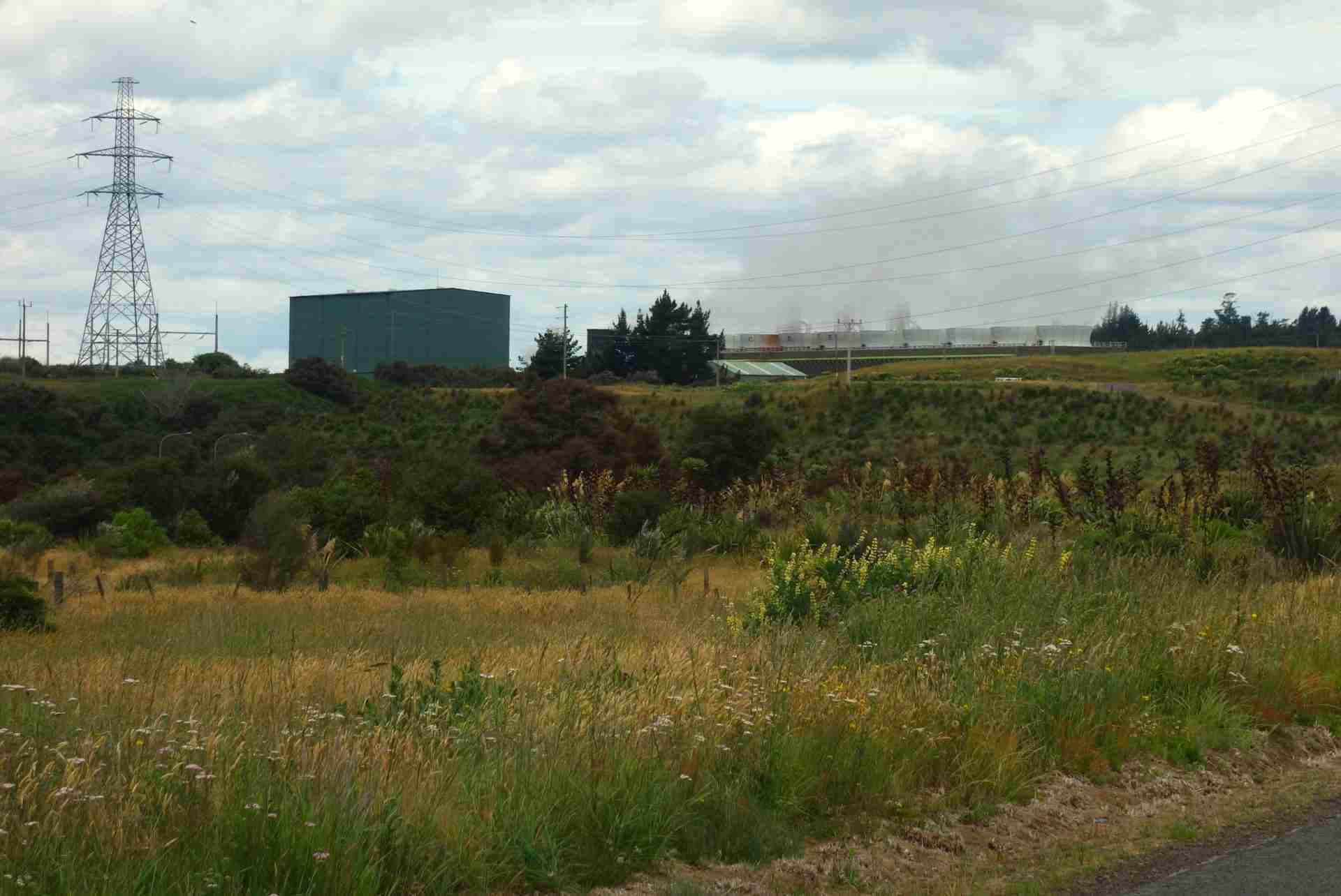 Rotokawa geothermal power station in the Taupo Volcanic Zone, New Zealand